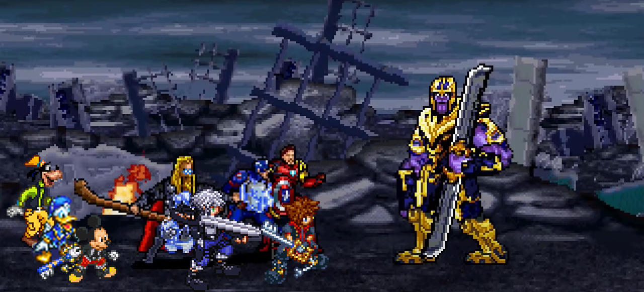 Crossover KH Characters and Avengers Vs Thanos by Motexter on DeviantArt Crossover KH Characters and Avengers Vs Thanos by Motexter on DeviantArt