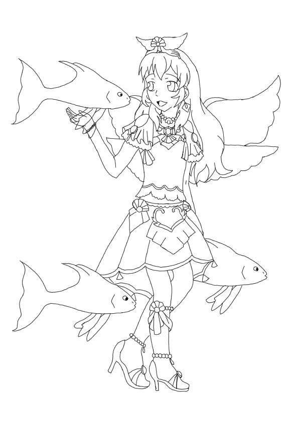 Aikatsu Pisces Lineart