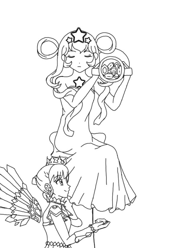 Aikatsu Aquarius Lineart