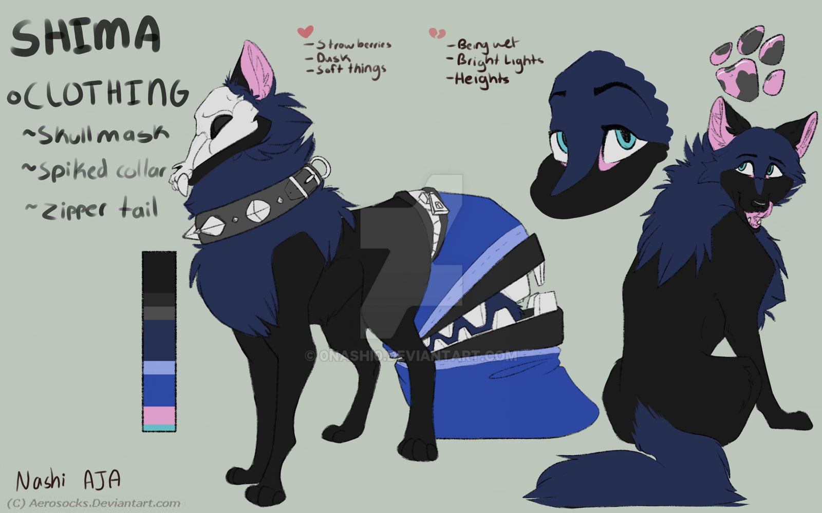 My OC reference sheet by 0nashi0 on DeviantArt