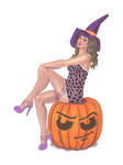 Halloween Pin-up Witch 1