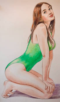 Swimsuit Pin-up in Pencil
