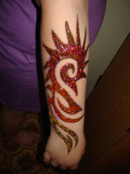 Tribal with glitter