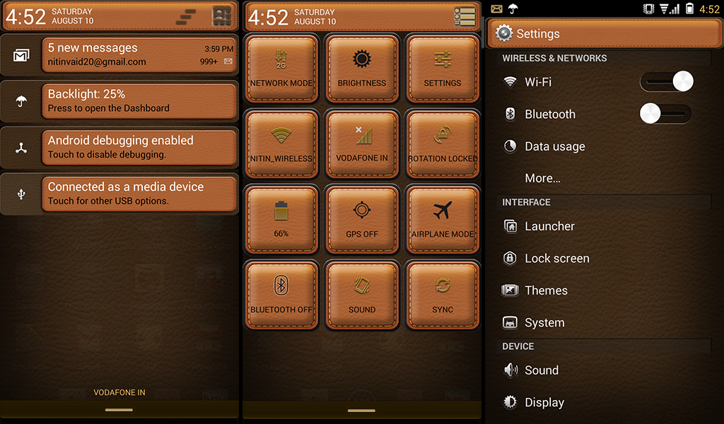 Leather UI Theme CM10.1