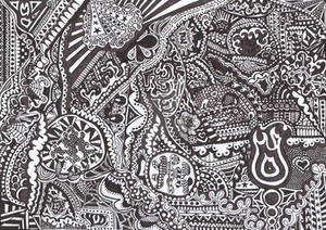 black and white doodle 2