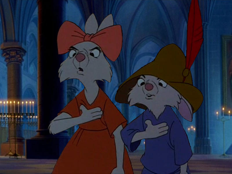 Skippy and Sis Rabbit holds their hands on hearts by ErikHillenburg on ...