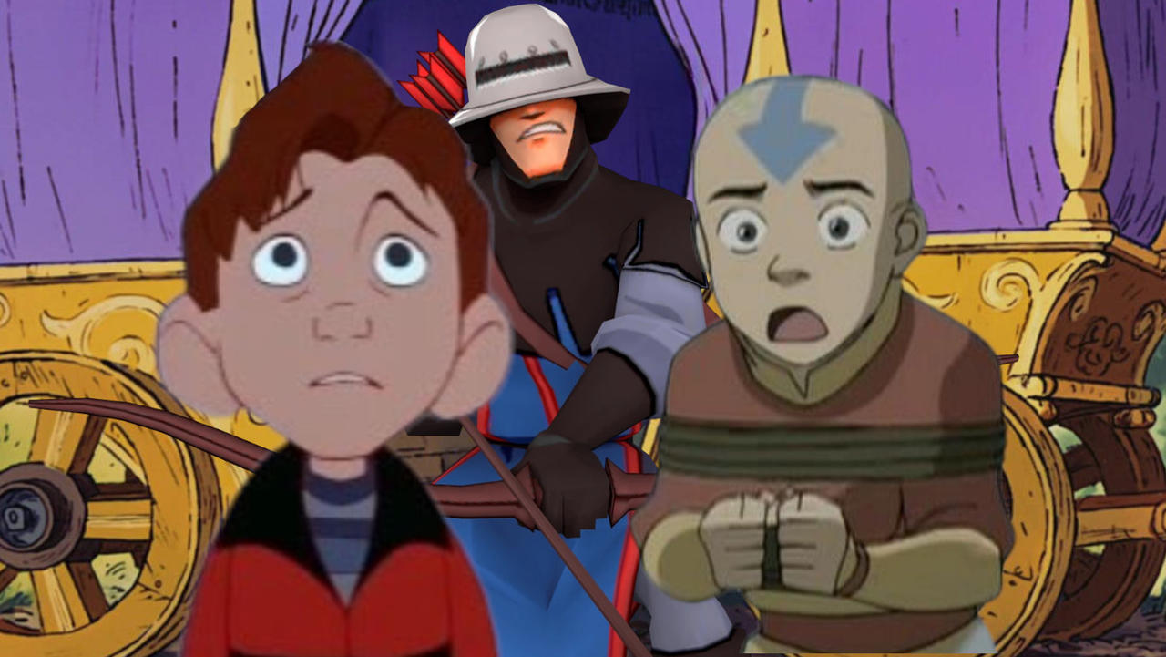 Hogarth and Aang Captured by Frollo's Guard by ErikHillenburg on DeviantArt