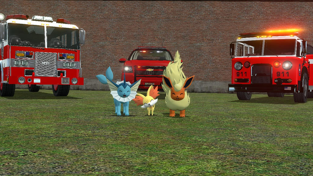 Pokemon Fire Rescue fire crew by Bigdavid112 on DeviantArt