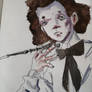 watercolor egon schile pilled girl