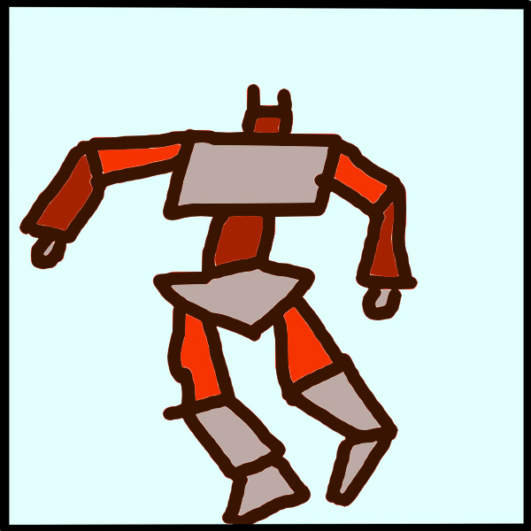 Quickly drawn gundam, a small robot