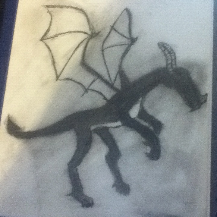 dragon, charcoal