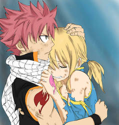 (Fairy Tail) Natsu and Lucy Hugging