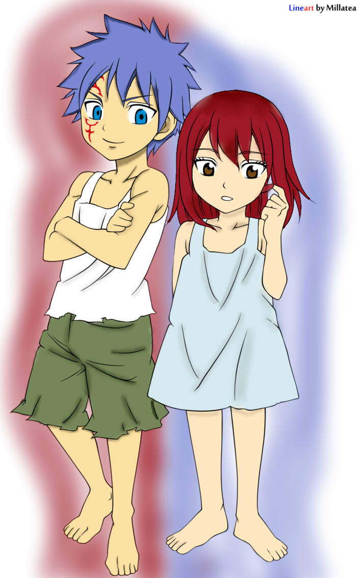 (Fairy Tail) Jellal and Erza (Kids) by ZootraGames on DeviantArt