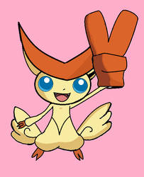 Victini and his big V-sign