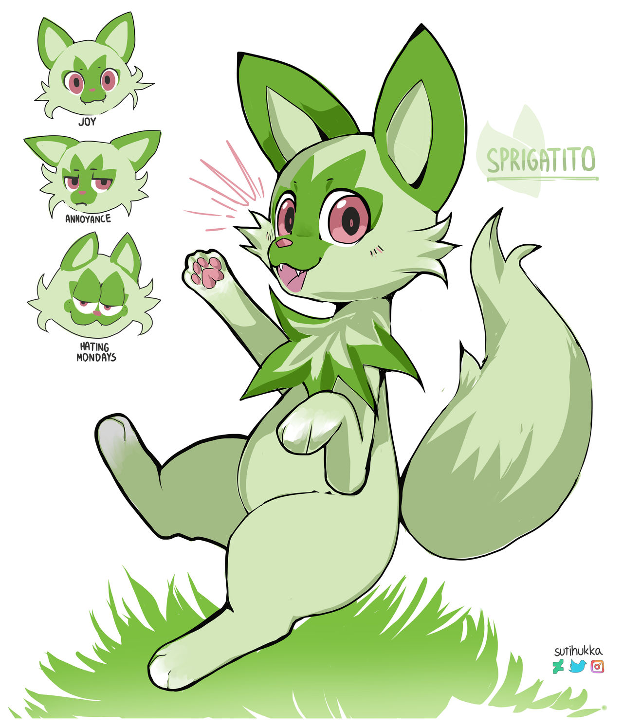 Sprigstito Sprigatito by sutihukka on DeviantArt