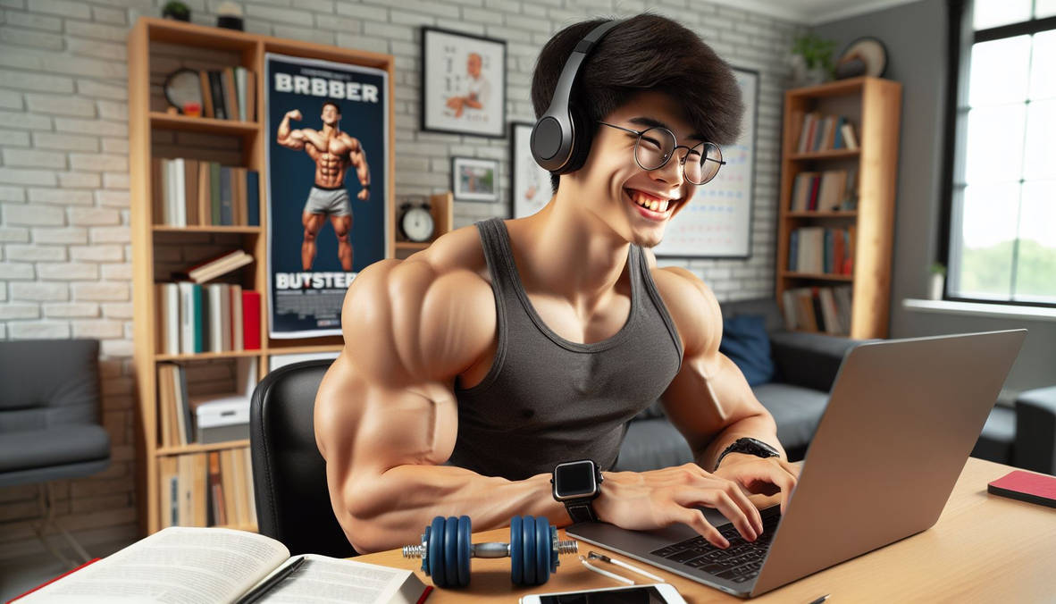 Muscle Guy Computer Computer User 076 by scriptboy on DeviantArt