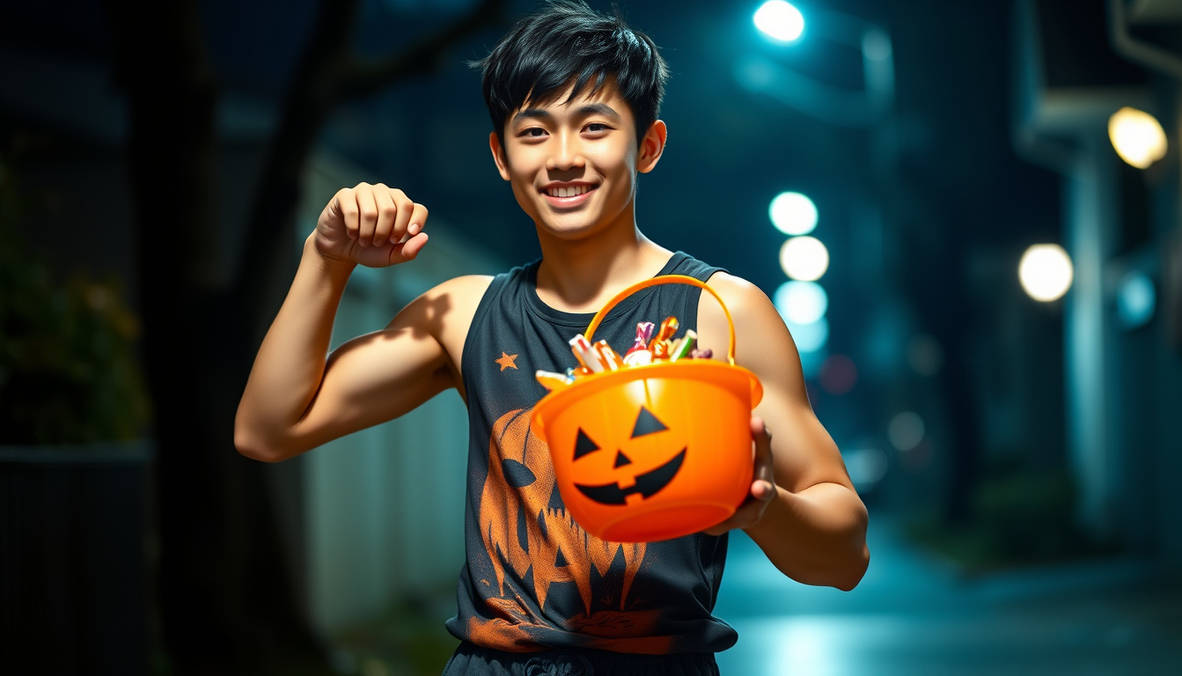 Script Boy Deviantart 261003 DU Muscle Trick-Or-Treater 069 by scriptboy on DeviantArt