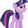 Twilight looking at something with determination