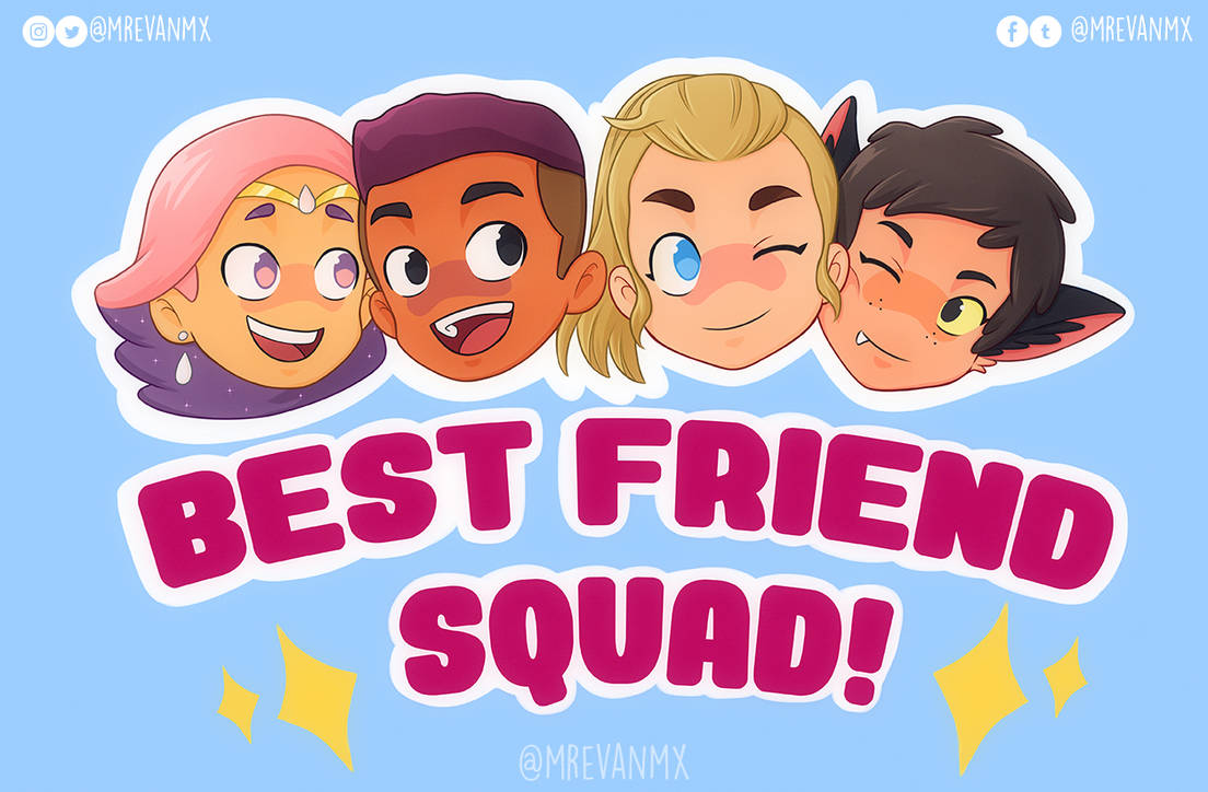 Chibi Best Friend Squad by steffanevansart on DeviantArt