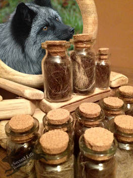 Silver fox fur-bottle FOR SALE *Ethically sourced*