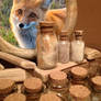 Red fox fur-bottle FOR SALE *Ethically sourced*