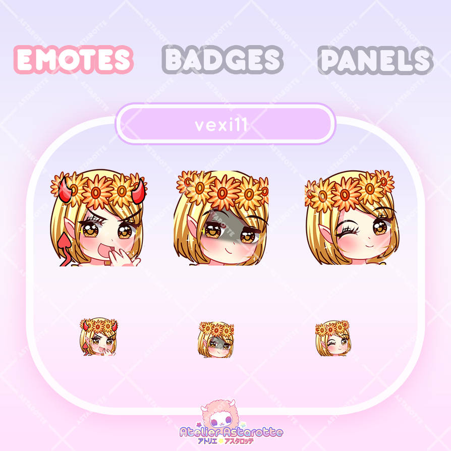 Custom Emote Artist | Custom Twitch Graphics by AtelierAstarotte on ...