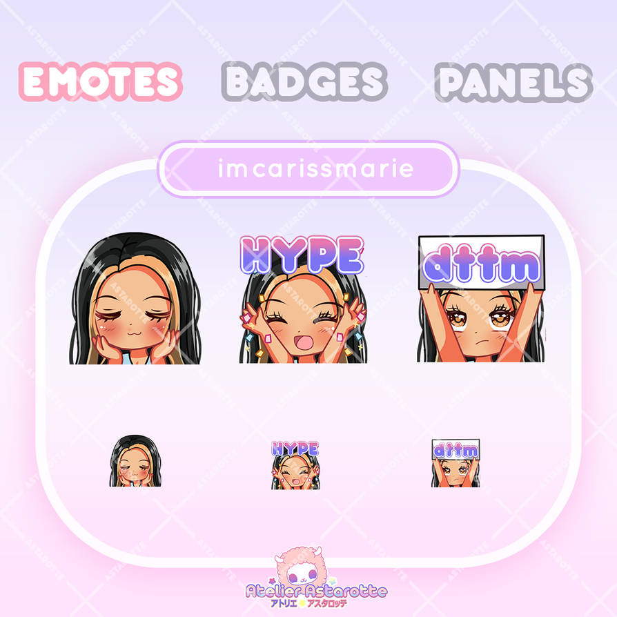 Custom Emote Artist | Custom Twitch Graphics by AtelierAstarotte on ...