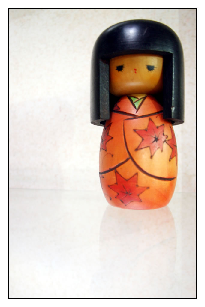 wooden japanese doll