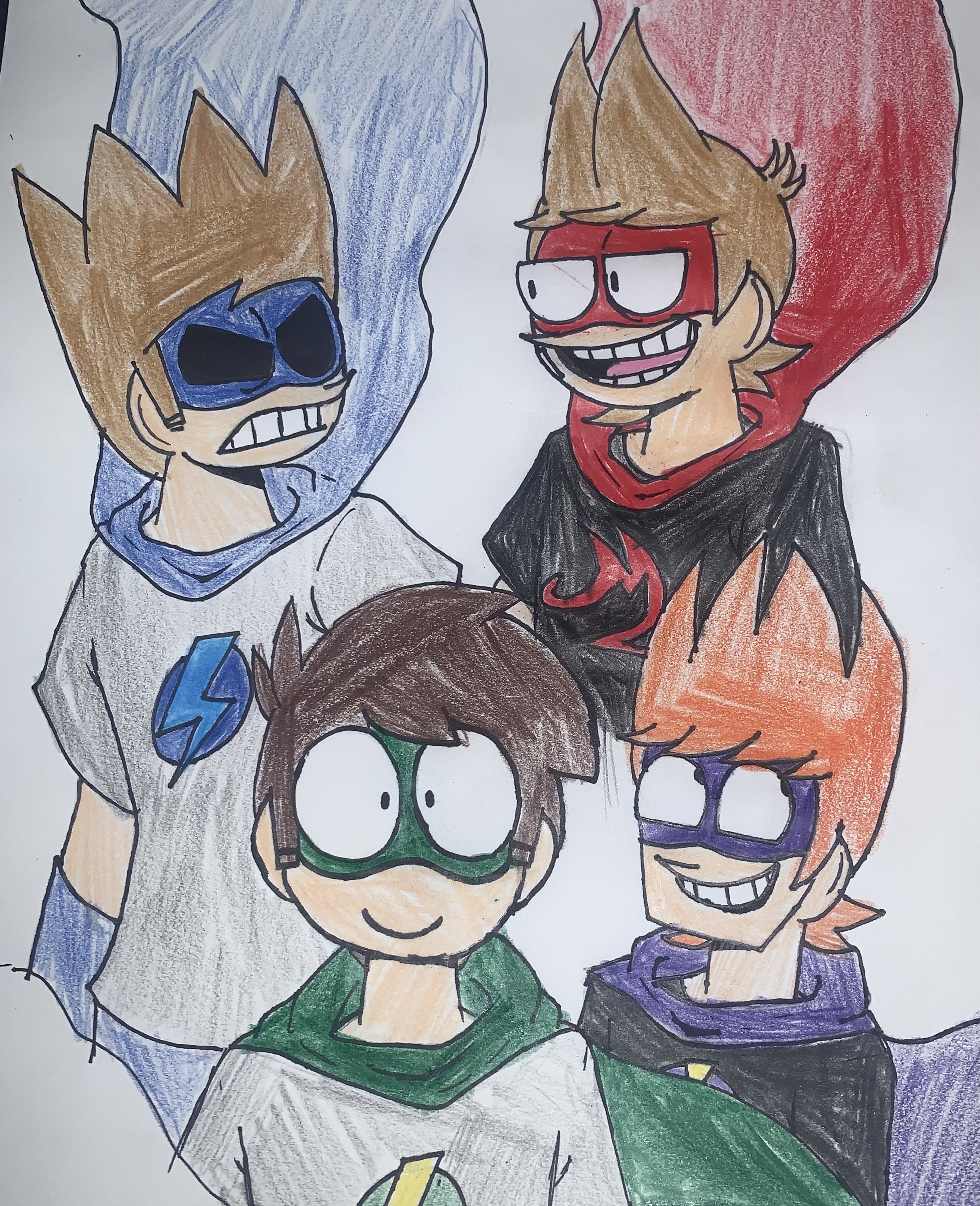 Matt, Edd, and Tom from EddsWorld by KawaiiSpaceEgg on DeviantArt