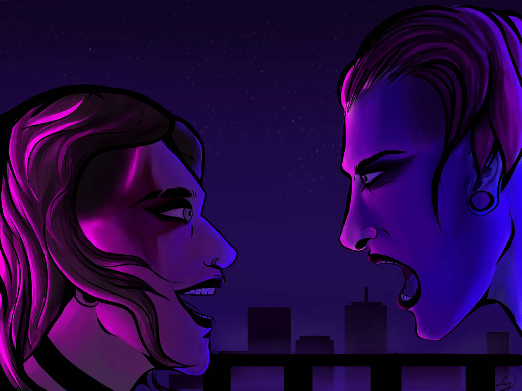 Rhea Ripley y Chris motionless by lynnHewllart on DeviantArt