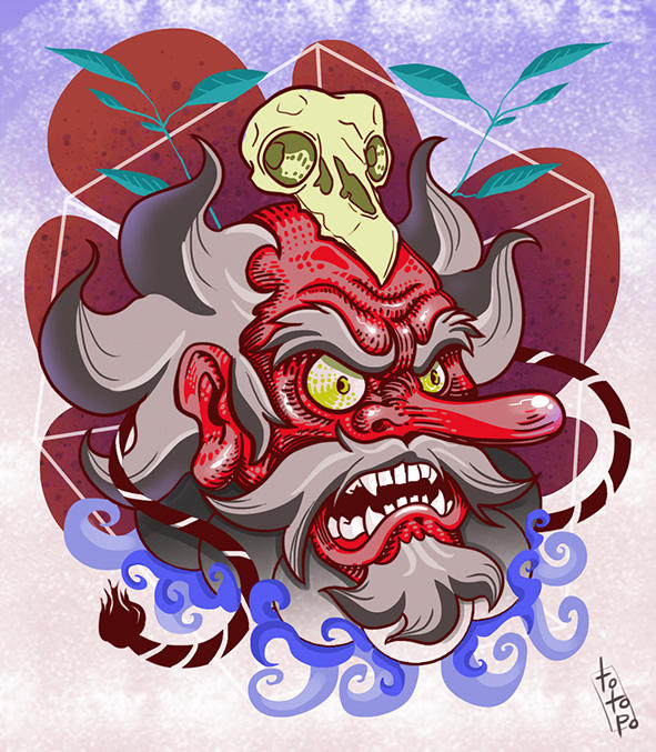 Tengu Tattoo design by TOTOPO on DeviantArt