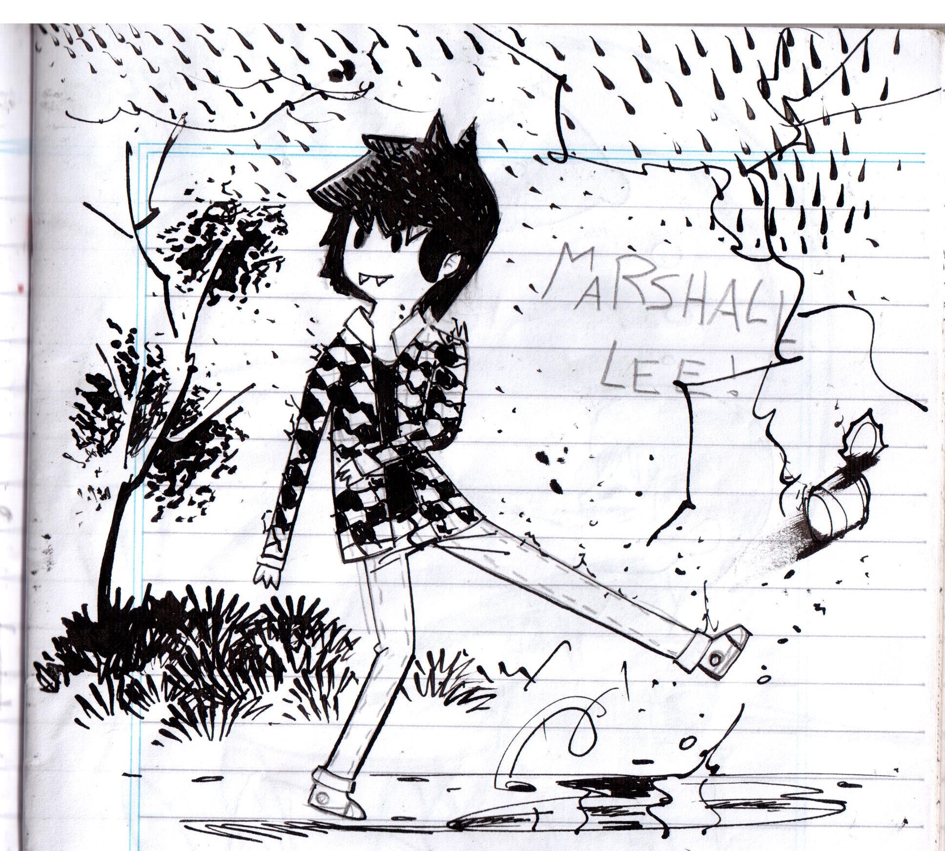 Marshall in the Rain