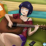 Jirou Kyouka plays the guitar