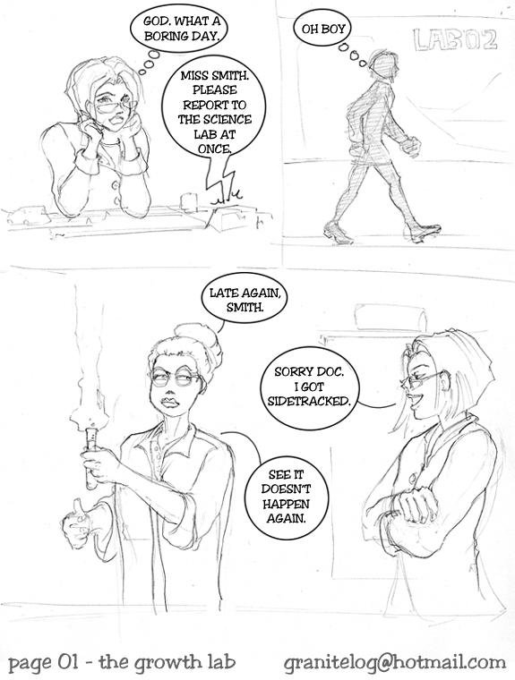 Growth Module Lab Fiction Growth Lab 1 Comic, Page 01 by ReadyArt on DeviantArt