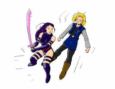 Psylocke versus android 18 2