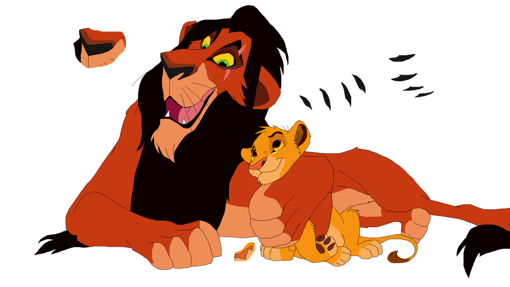Scar with nephew Simba 1 'The good uncle' by GryphonsArt on DeviantArt