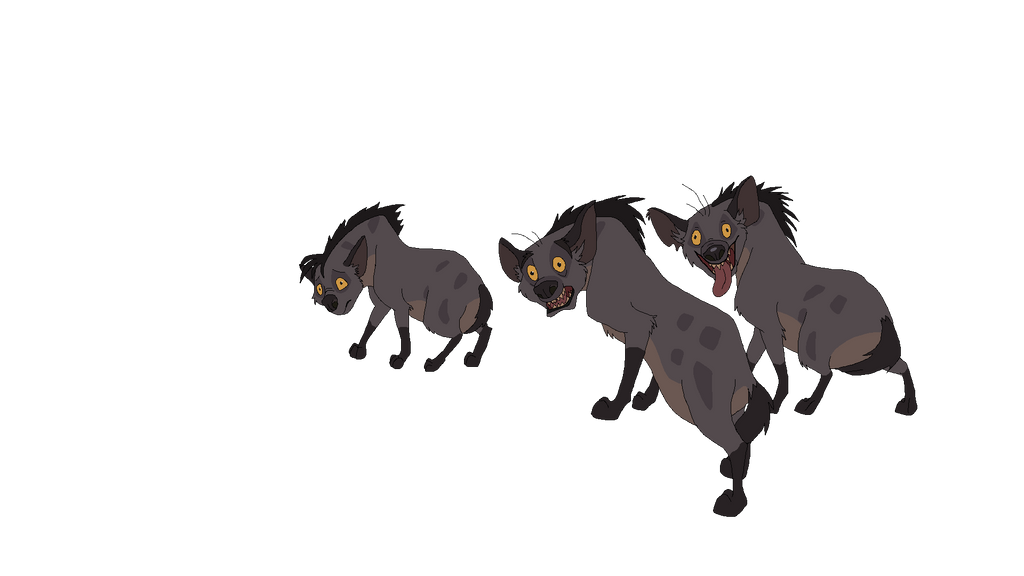 Base Shenzi, Banzai and Ed 1 'Get out!' by GryphonsArt on DeviantArt