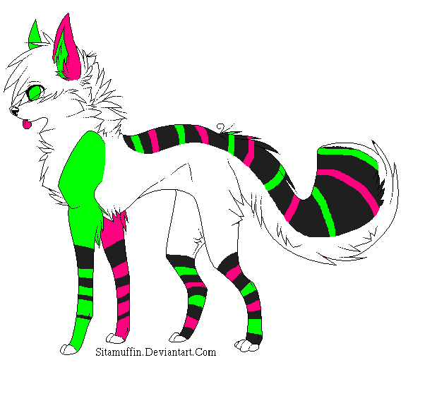 Green,Pink, and Grey Dog ..::CLOSED::..