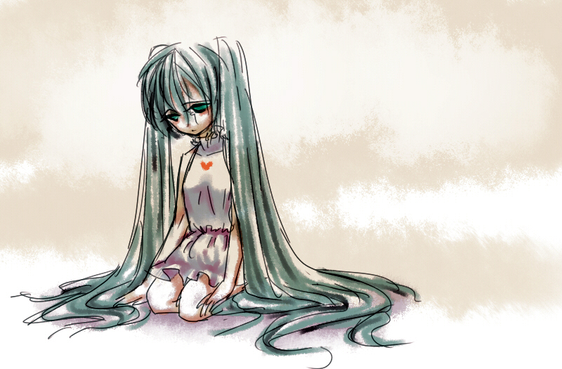 crying hatsune miku