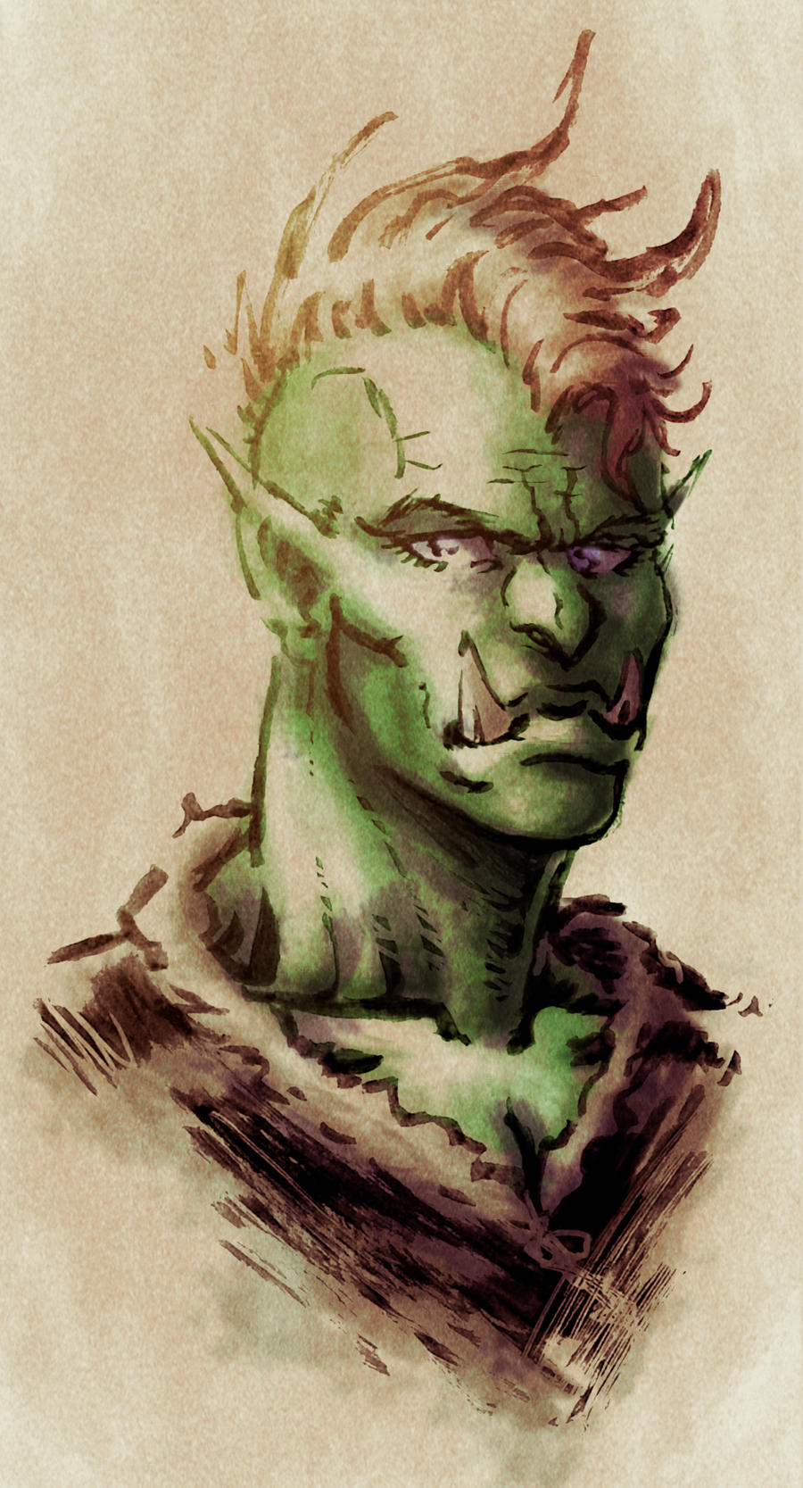 Sketch: Female Orc