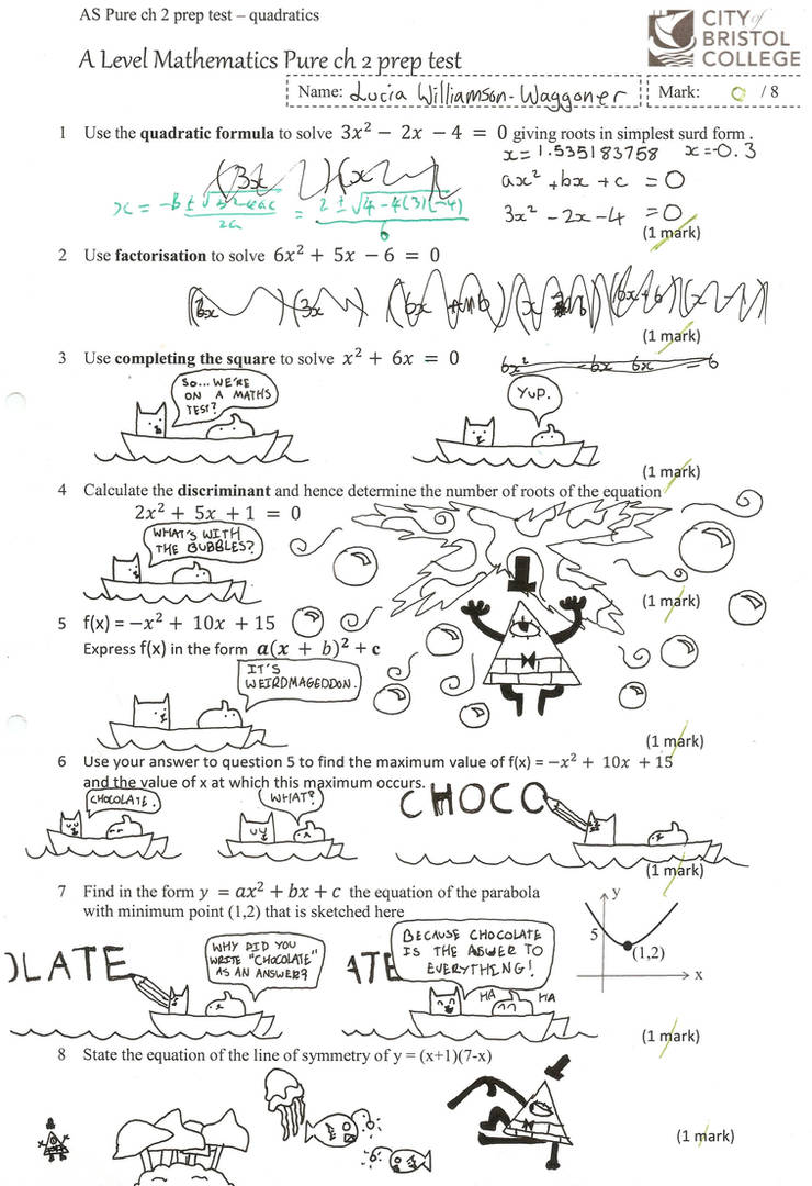 Pearlized Math Test Math Quiz by PurpleWonderPower on DeviantArt