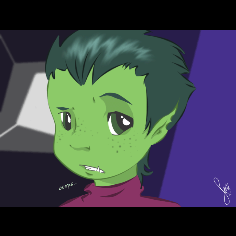 Kiddy Beast Boy - Ooops by JemmyBlooStitches on DeviantArt