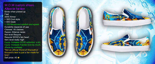 WOW Alliance custom shoe