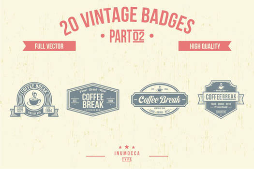 2O Vintage Badges