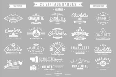 2O Vintage Badges 03 (EDITABLE TEXT)