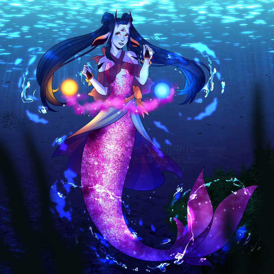 Gemini Mermaid by Incalotlarts on DeviantArt