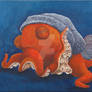 Octopus in a Blue Knit Hat