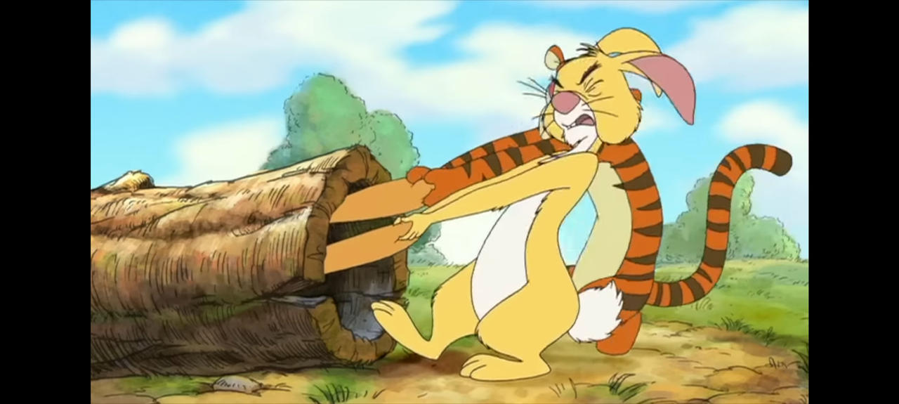 Rabbit and Tigger Pulling 3 by Axlfan28 on DeviantArt
