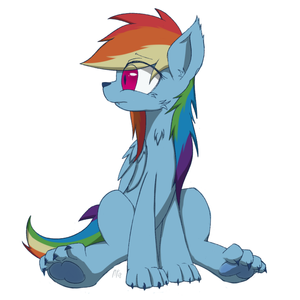 Lycan Rainbow Dash -Rough-