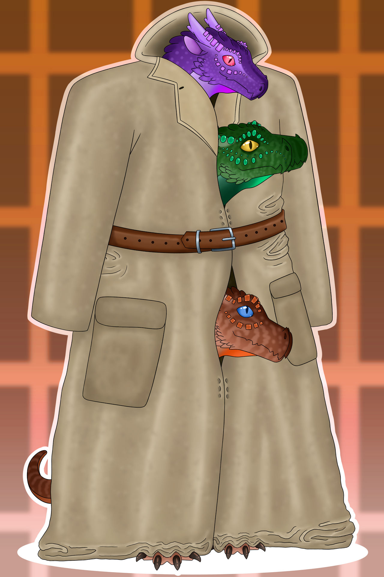 Three Kobolds in a trench coat by ImagentiveDragon on DeviantArt